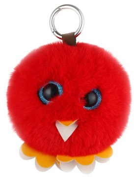 BRELOK POMPON SOWA ZAWIESZKA KEYCHAIN FUTERKO