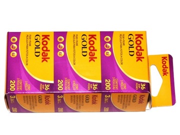 Цветная пленка Kodak Gold 200/36 НАБОР 3 УПАКОВКИ ПЛЕНКИ