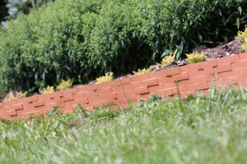 Płotek plastikowy, ceglasta palisada ogrodowa STONE 78cm Elastyczne obrzeże