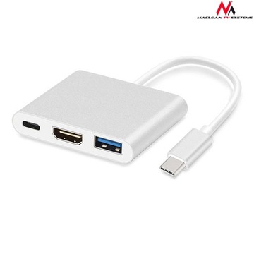 Адаптер 3в1 HUB USB-C HDMI 4K x 2K/30 Гц для смартфона MacBook