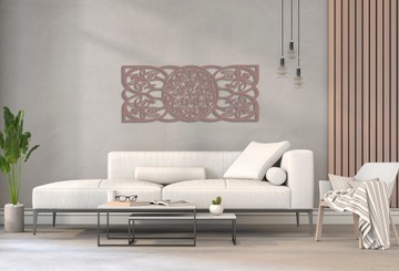 AŻUROWA DEKORACJA 3D,MANDALA KWIATOWA, 49x 119 cm
