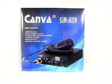 SUPER CB RADIO CANVA 278 + БЕСПЛАТНАЯ ВИЛКА, ГАРАНТИЯ!