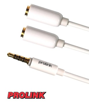 PRZEJŚCIE MINI JACK- 2x GNIAZDO JACK 3.5mm PROLINK