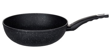 CZARNA ALUMINIOWA PATELNIA WOK ŚR. 28CM GRANIT EVOLUTION