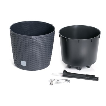 фото ориг. №8, Flowerpot wall-mounted+ irrigation rattan 25, 5xh22cm