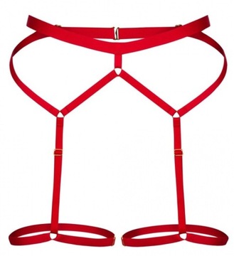 Promees harness NADIA SEXY erotyczny ozdobny pas RED S/M