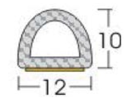 ПРОКЛАДКА ДЛЯ ДВЕРЕЙ И ОКОН UD54 SD54 12мм х 10мм С