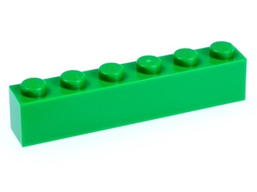 LEGO Klocek zwykły 1x6 3009 zielony - 2 szt.