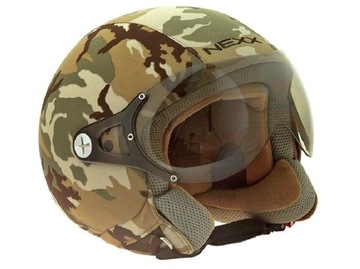 KASK OTWARTY NEXX X60 VISION ARMY BLENDA OKULAR XS