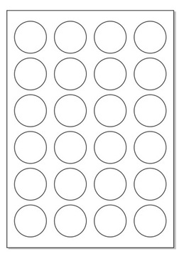 Etykiety samoprzylepne POŁYSK A4 fi 40mm 10 arkusz