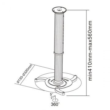 Потолочное крепление для проектора