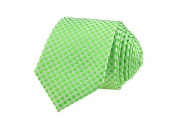 KRAWAT CIENKI WĄSKI SLIM 6 cm ZIELONY W KROPECZKI