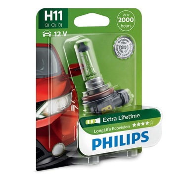 PHILIPS LONGLIFE ECOVISION H11 12V 55W 1sztuka