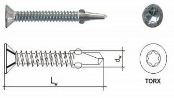 Саморезы для металла TORX 6,3х70 мм.