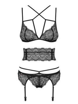 Biustonosz pas stringi sex komplet obsessive l/xl