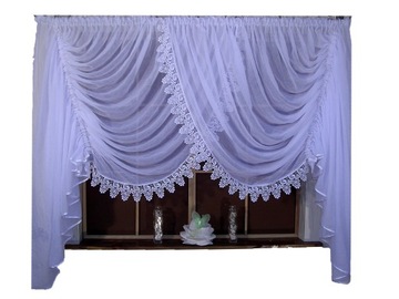 Firana Woal Woda+GIPIURA10cm Kar 180-240 cm