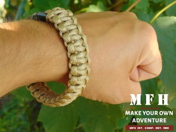 фото ориг. №3, Bracelet rope paracord 23mm olive coyote mfh left