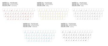 Наклейки на клавиатуру с РУССКОЙ КИРИЛЛИКОЙ, 6 цветов