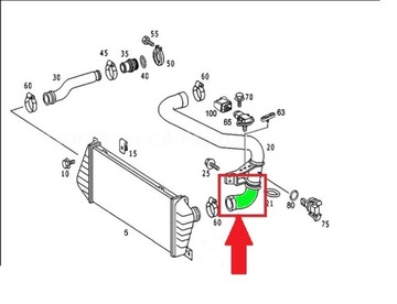 ТРУБКА ИНТЕРКУЛЕРА MERCEDES SPRINTER 2.2 CDI