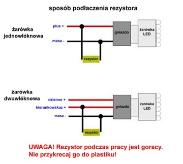 dekoder błędu - Rezystor - CAN 25W 6 Ohm 12V kasuje błąd