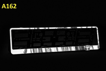 Рамка номерного знака ПОЛЬША из нержавеющей стали, хромированная