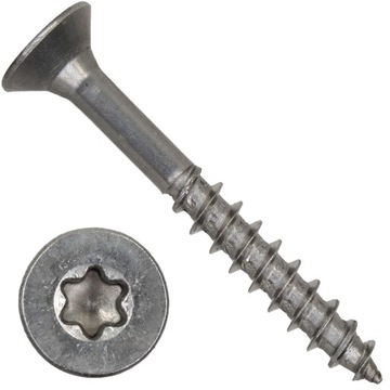 Wkręty do drewna nierdzewne 4x40mm Torx 100szt A2