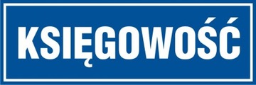 Księgowość znak tabliczka 10x30 płyta PCV