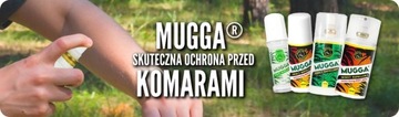 2x средства от комаров и клещей Mugga спрей 75 мл DEET Repellent