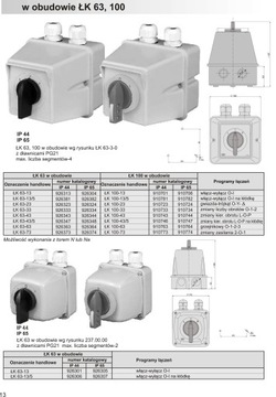 Кулачковый переключатель L-0-P 25А в корпусе левый-правый