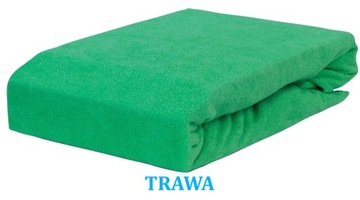ZIELONE PRZEŚCIERADŁO FROTTE Z GUMKĄ 200x220 GRUBE