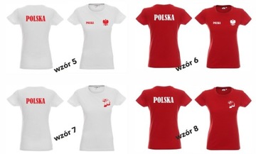 KOSZULKA POLSKI, KIBICA WŁASNY NAPIS IMIĘ dam L