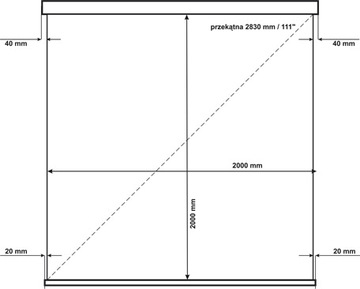 ЭКРАН проекционный 200х200см Avtek Wall Standard