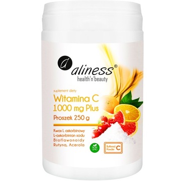 Aliness Witamina C 1000 Plus proszek 250g buforowana