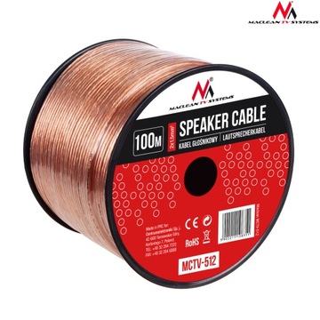 KABEL PRZEWÓD GŁOŚNIKOWY 2x1,5mm CCA OFC 100m