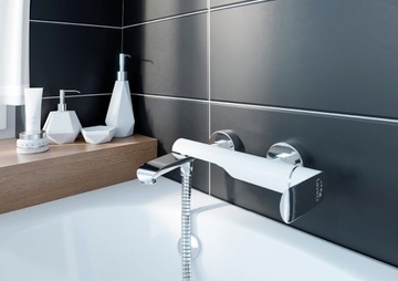 фото ориг. №4, Bathtub faucet complex spout white chrome alea