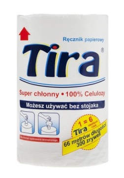 RĘCZNIKI papierowy TIRA 300 biały celuloza