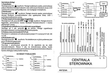 контроллер центрального замка, светодиод, направления, дополнительный канал. LB405 2 полюса