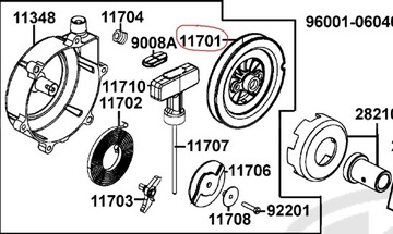 КОЛЕСО СЗАРПАК РУЧНОЙ СТАРТЕР KYMCO MXU 500 550