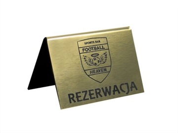 TABLICZKA INFORMACYJNA REZERWACJA NA STÓŁ - GRAWER 15x5 cm