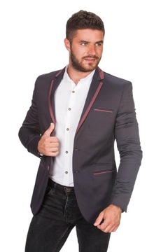 Marynarka męska granat BB-074 fashionmen2 r. 54