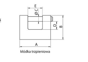 Kłódka trzpieniowa 90mm (KT05) LOB hartowana