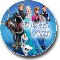 OPŁATEK NA TORT | FROZEN-KRAINA LODU z napisem