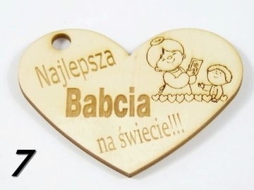 BRELOK zawieszka MAGNES babcia WZORY serce