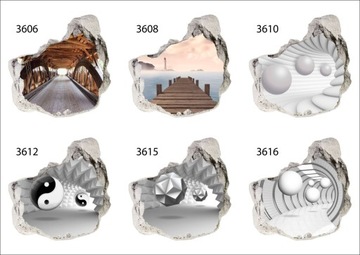 3D наклейки на стену Дыра в стене 150