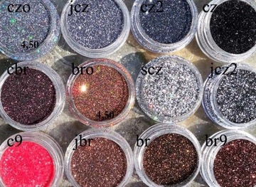 вбейте мелкий блеск GLITTER в пыль из КОНТЕЙНЕРА ФОЛЬГИ