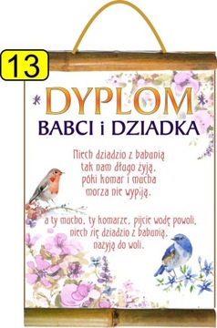 DYPLOM prezent na DZIEŃ BABCI DZIADKA dla babci