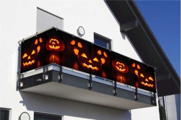 HALLOWEEN dekoracja na balkon OSŁONA mata wymiar