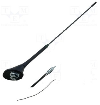 Uniwersalna antena samochodowa + wzmacniacz DIN Bolec Skoda VW Seat inne