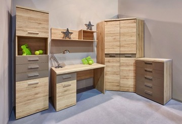 KOMODA 120CM SIMPLE SE24 S.JASNE/CAPPUCCINO MDF