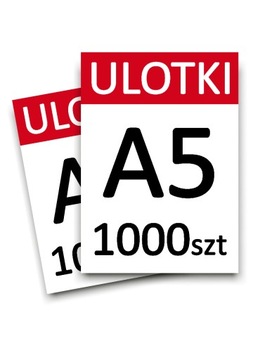 Ulotki A5 1000 szt. jednostronne